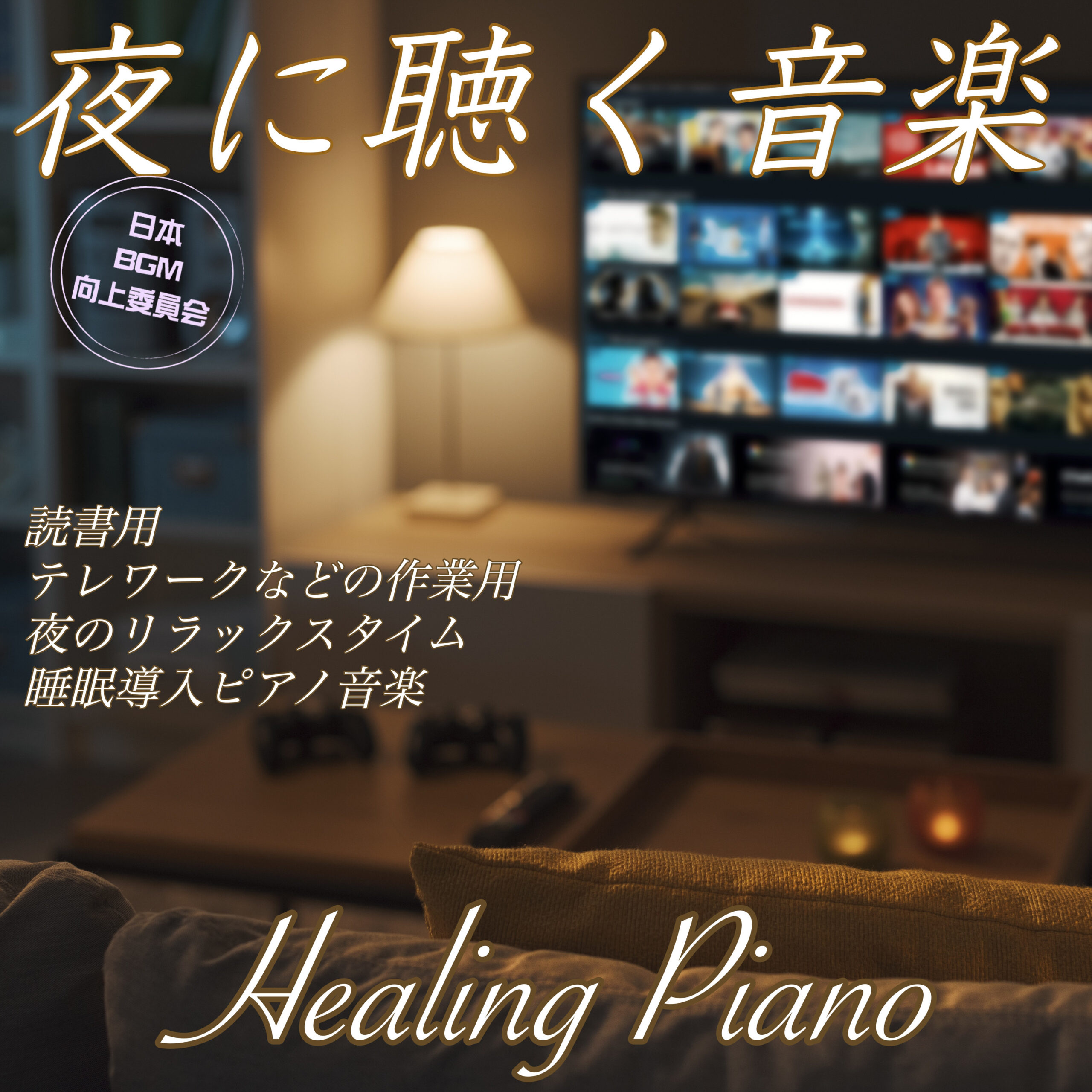 夜に聴く音楽 Healing Piano 読書用  テレワークなどの作業用 夜のリラックスタイム 睡眠導入ピアノ音楽