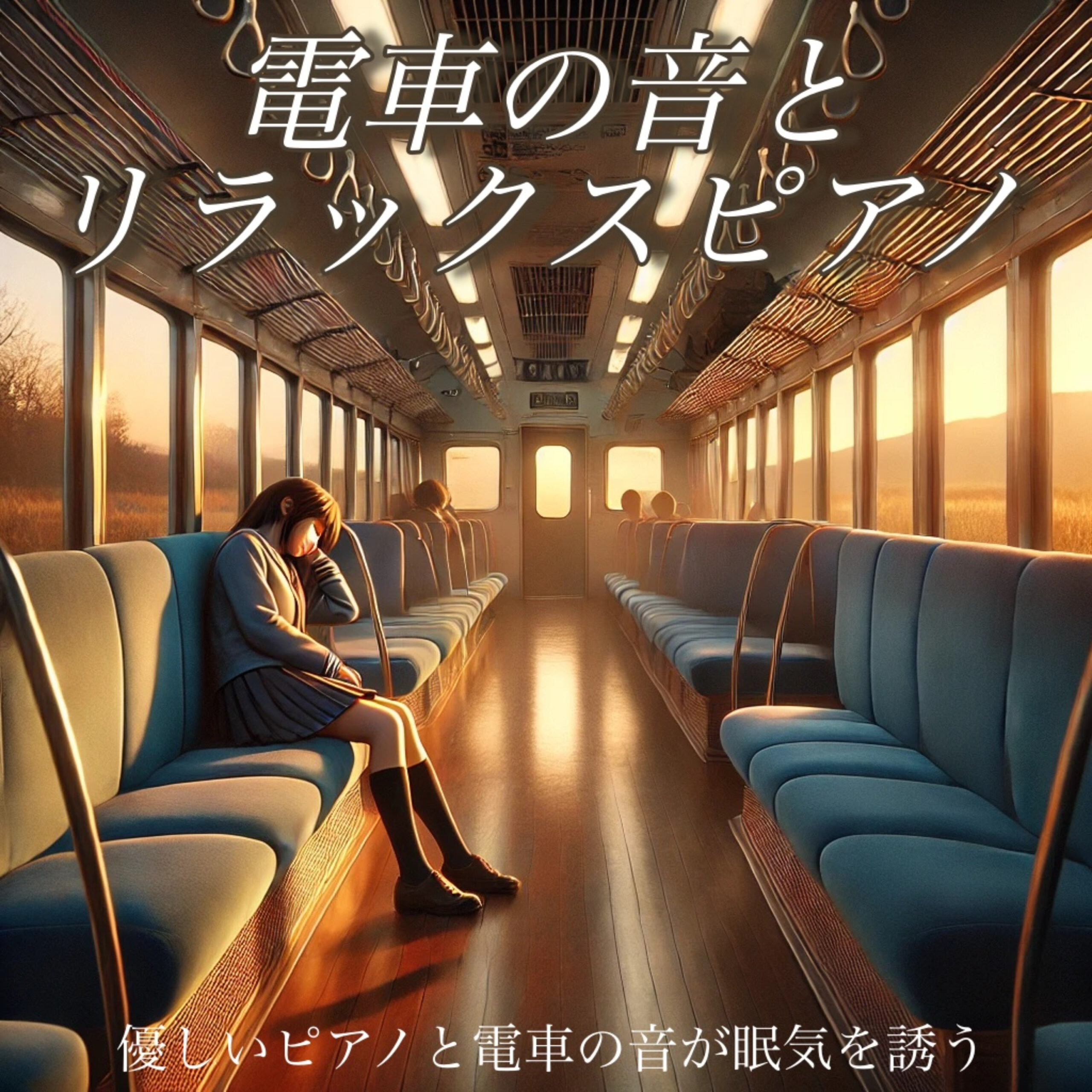 電車の音とリラックスピアノ 優しいピアノと電車の音が眠気を誘う 熟睡用睡眠導入BGM 夜の作業用 瞑想用