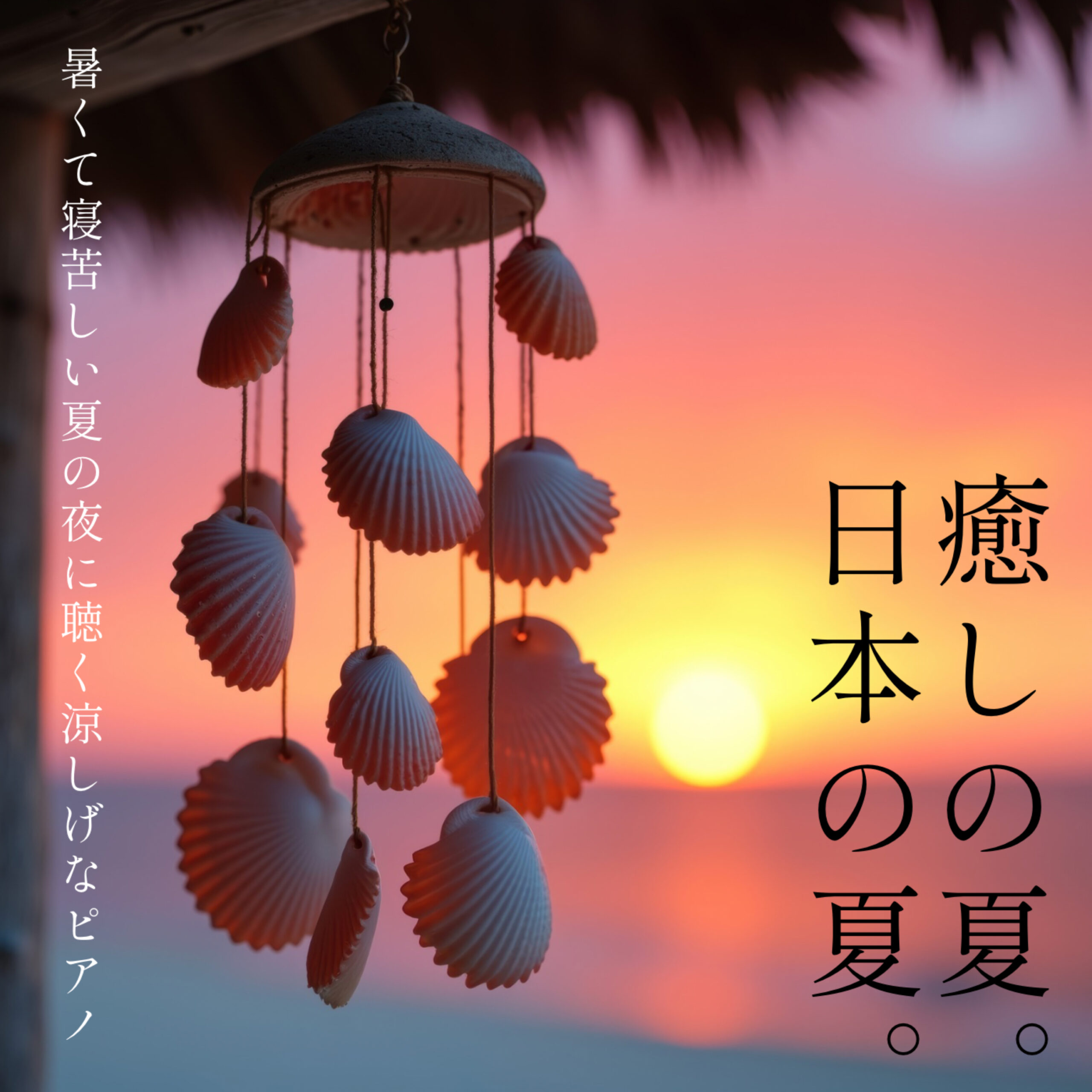 癒しの夏。 日本の夏。暑くて寝苦しい夏の夜に聴く涼しげなピアノ