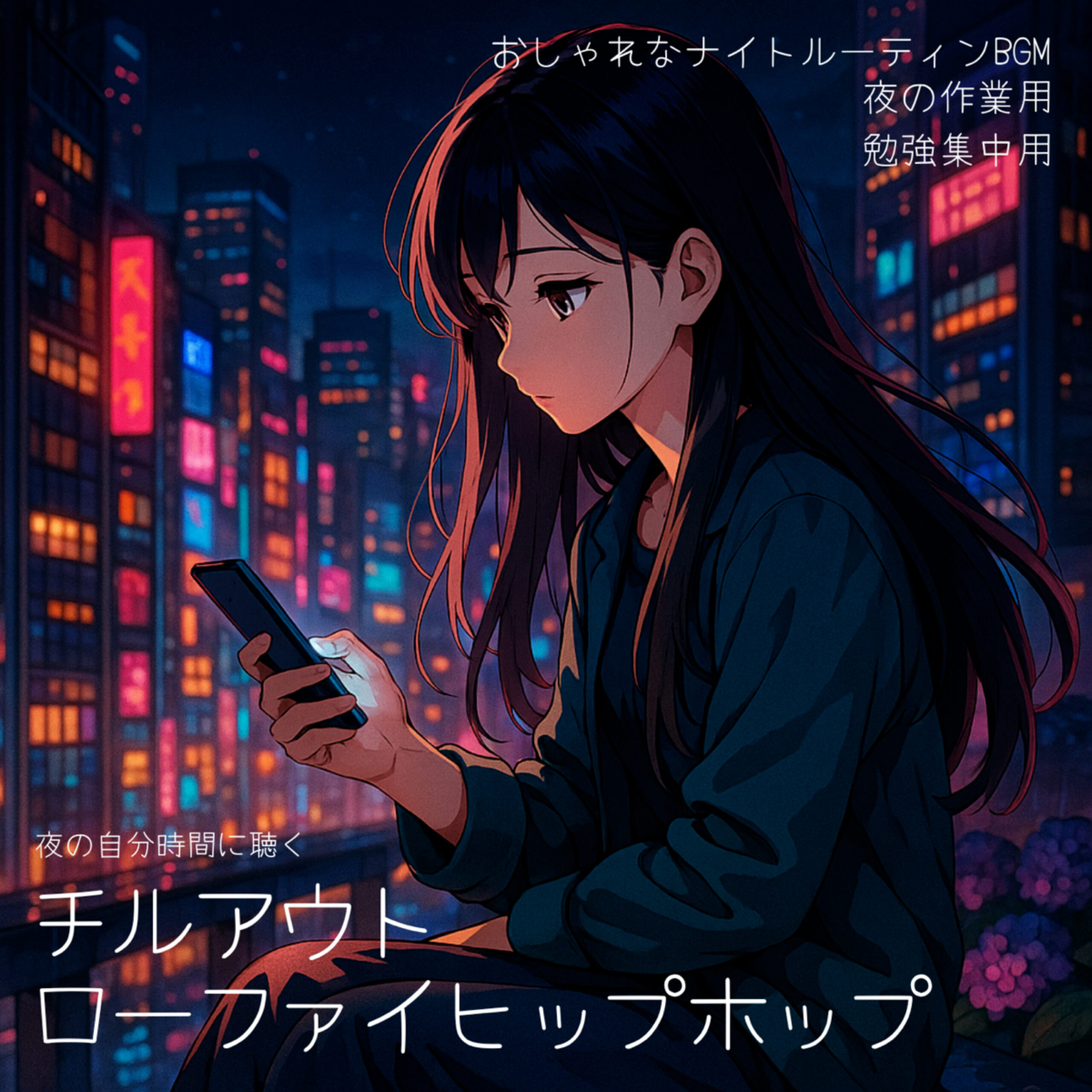 夜の自分時間に聴くチルアウトローファイヒップホップ おしゃれなナイトルーティンBGM 夜の作業用 勉強集中用