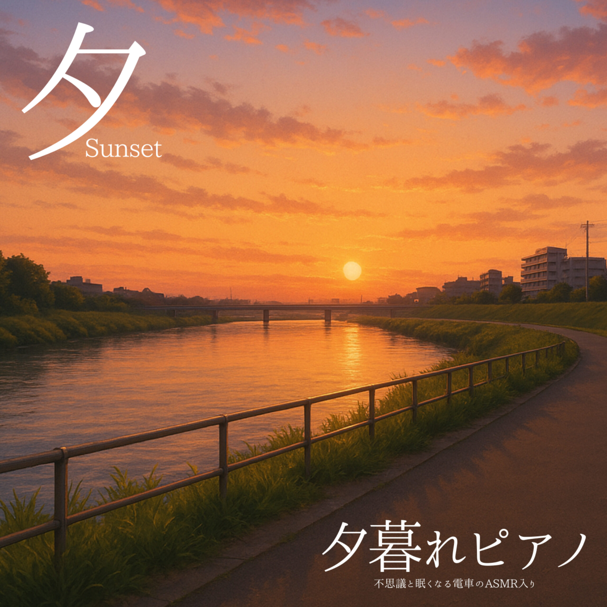 夕暮れピアノ 不思議と眠くなる電車のASMR入り