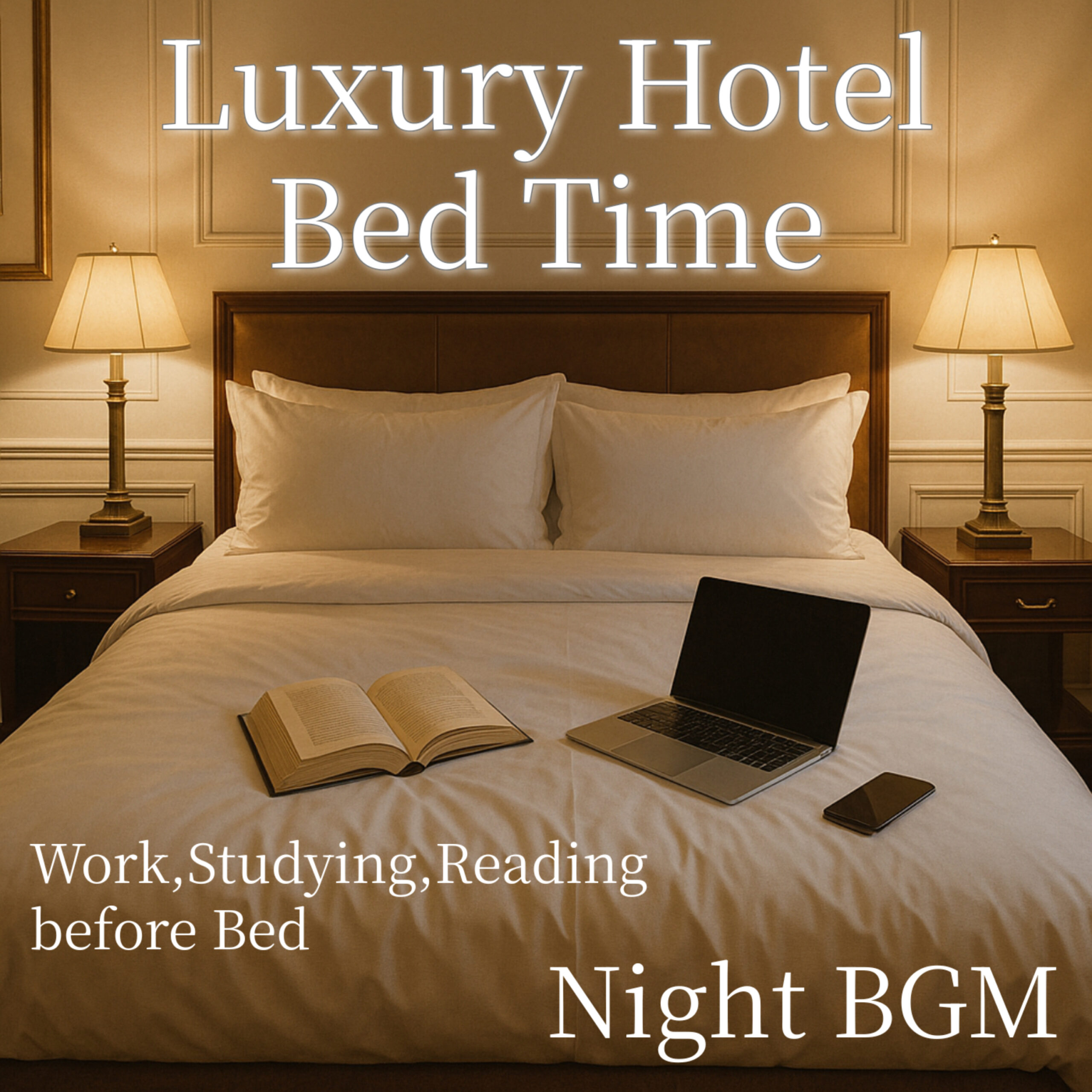 Luxury Hotel Bed Time -Night BGM- Work, Studying, Reading before Bed