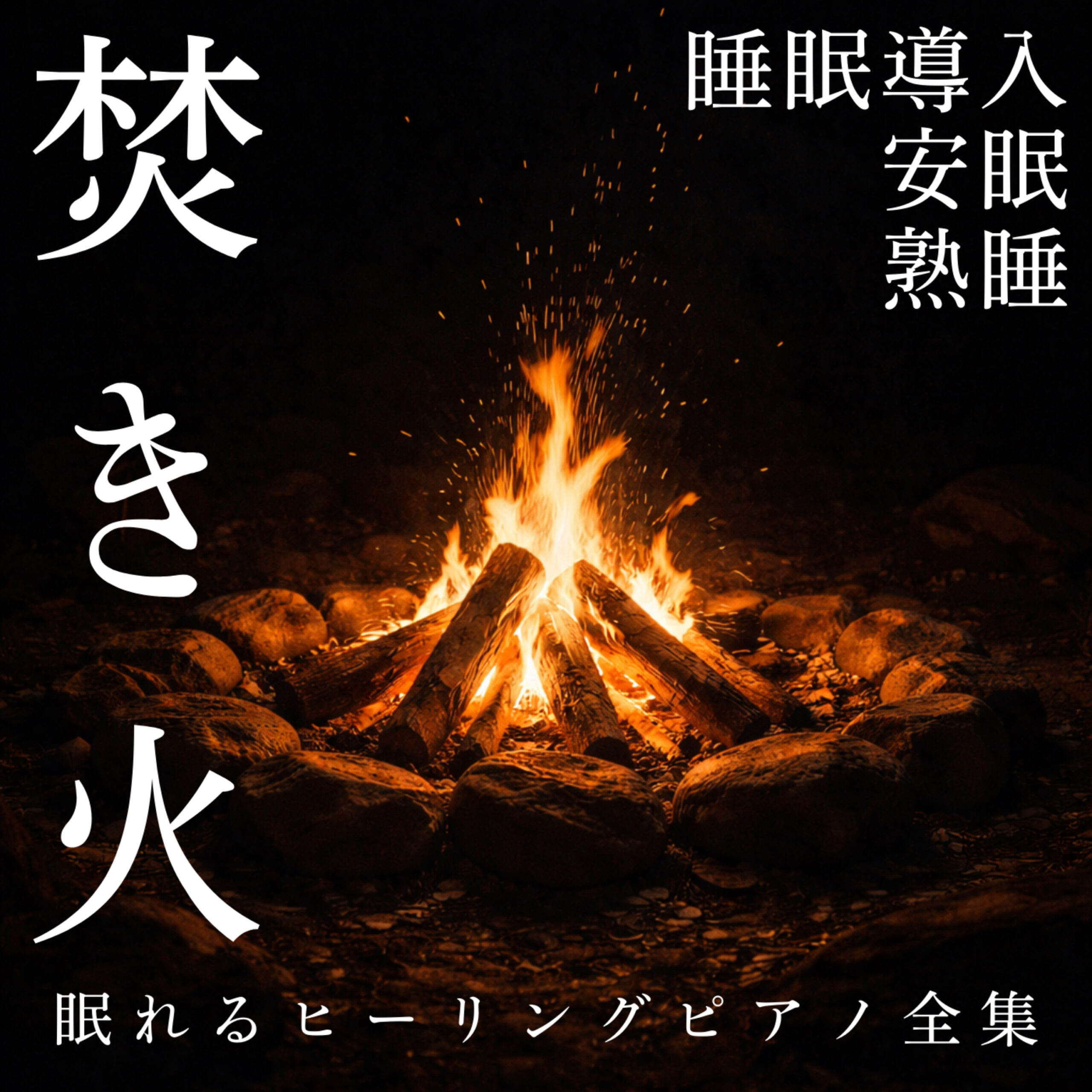 焚き火 眠れるヒーリングピアノ全集 睡眠導入 安眠 熟睡