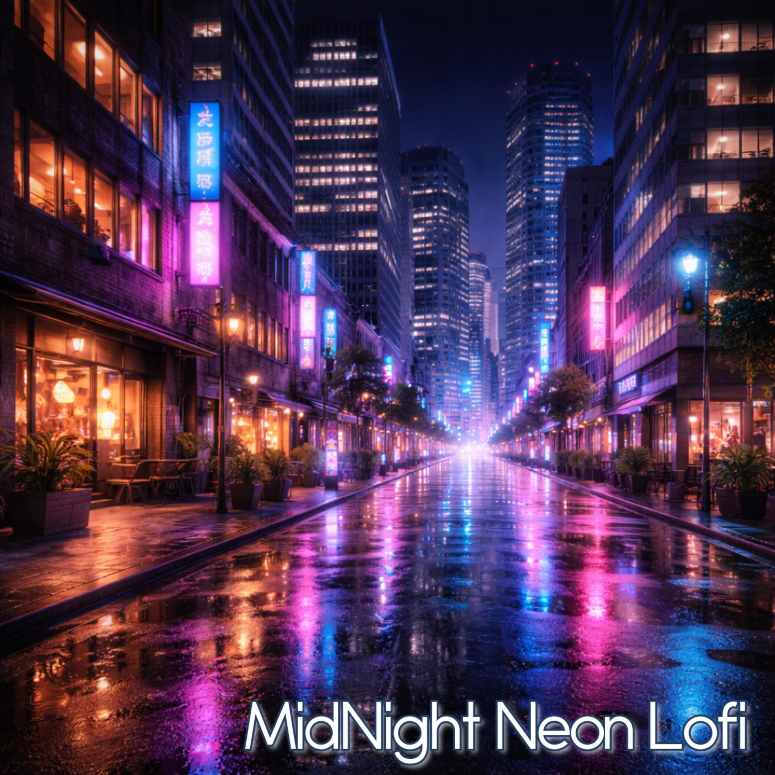 MidNight Neon Lofi -Work, Study, Night routine-