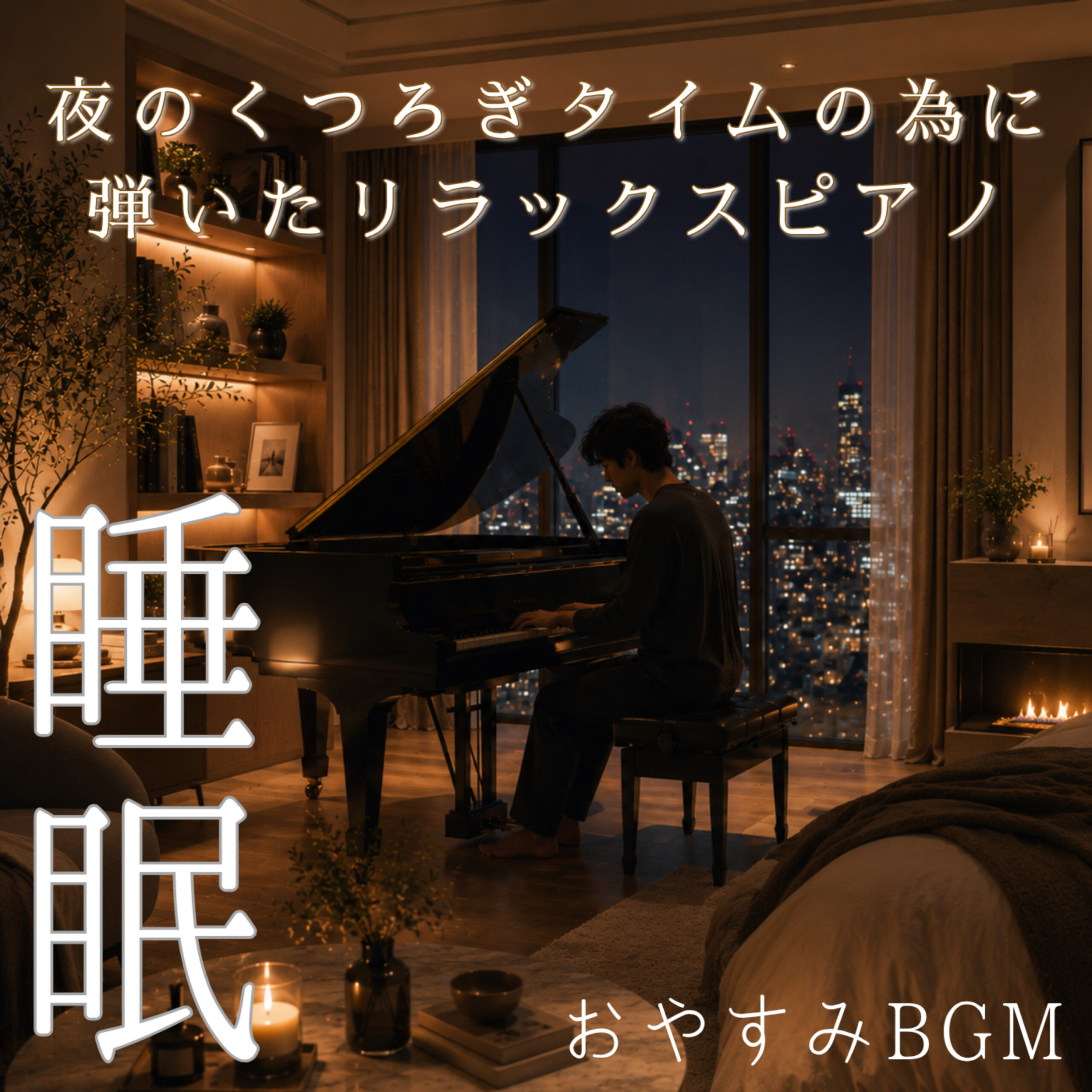 夜のくつろぎタイムの為に弾いたリラックスピアノ おやすみBGM 睡眠