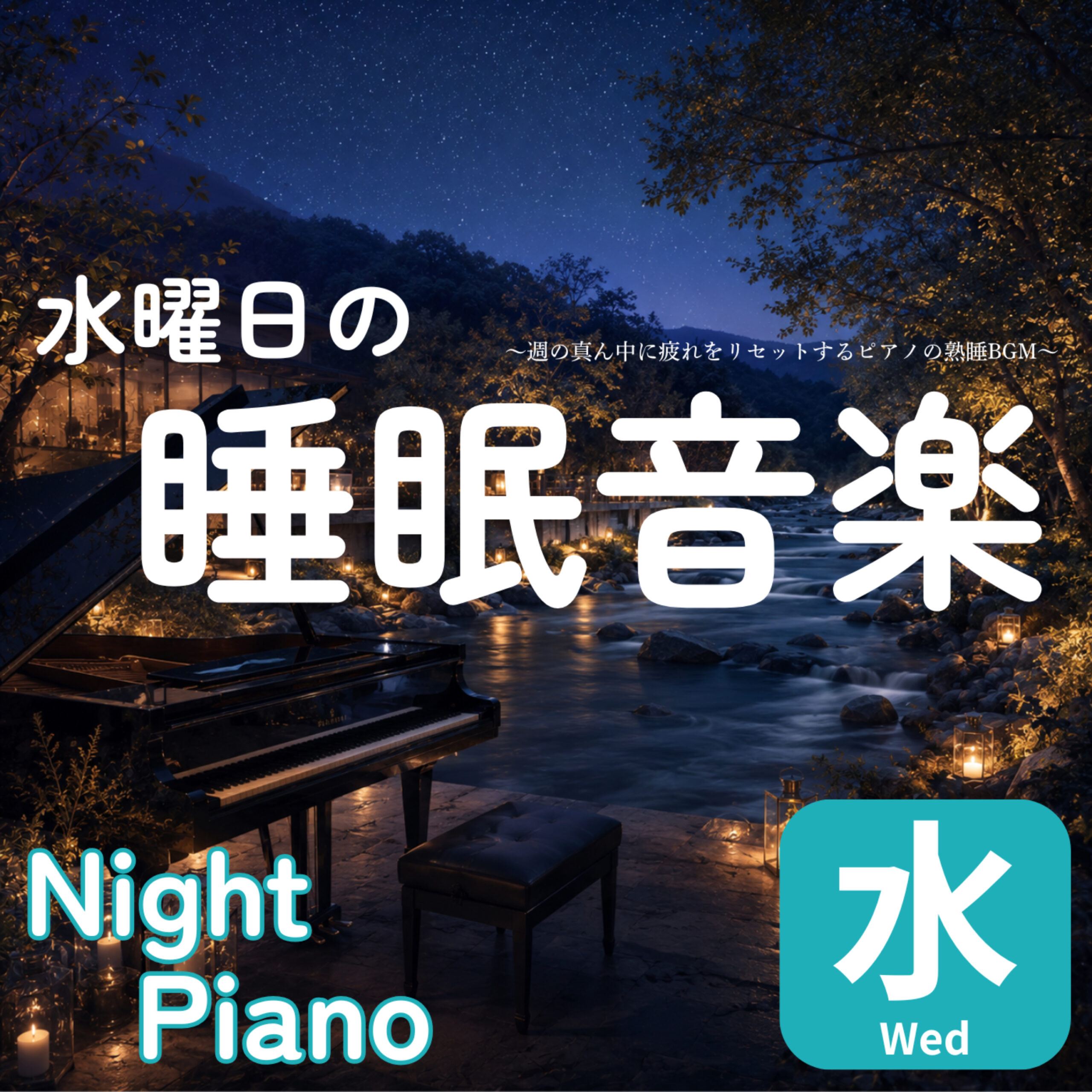 水曜日の睡眠音楽 週の真ん中に疲れをリセットするピアノの熟睡BGM