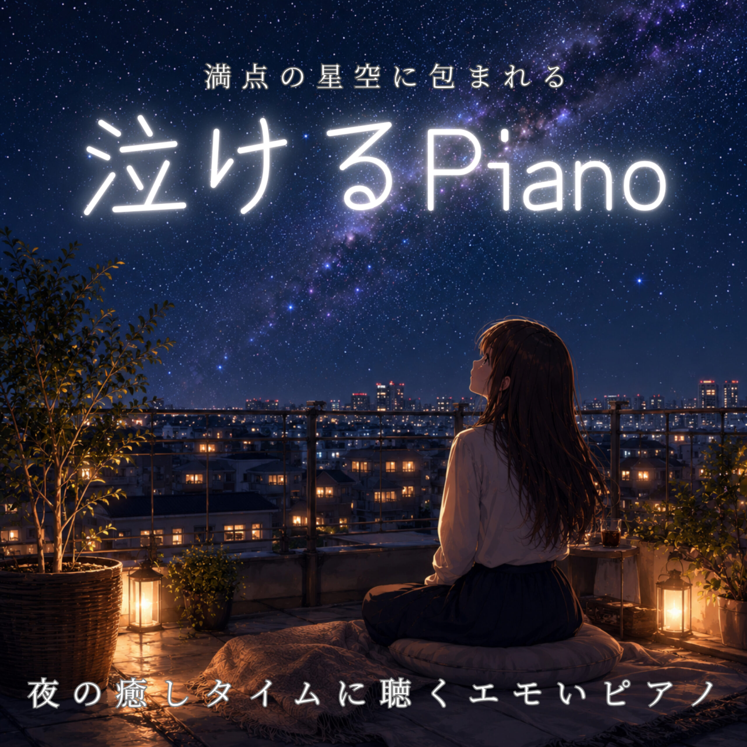 満点の星空に包まれる泣けるPiano 夜の癒しタイムに聴くエモいピアノ睡眠用 瞑想用