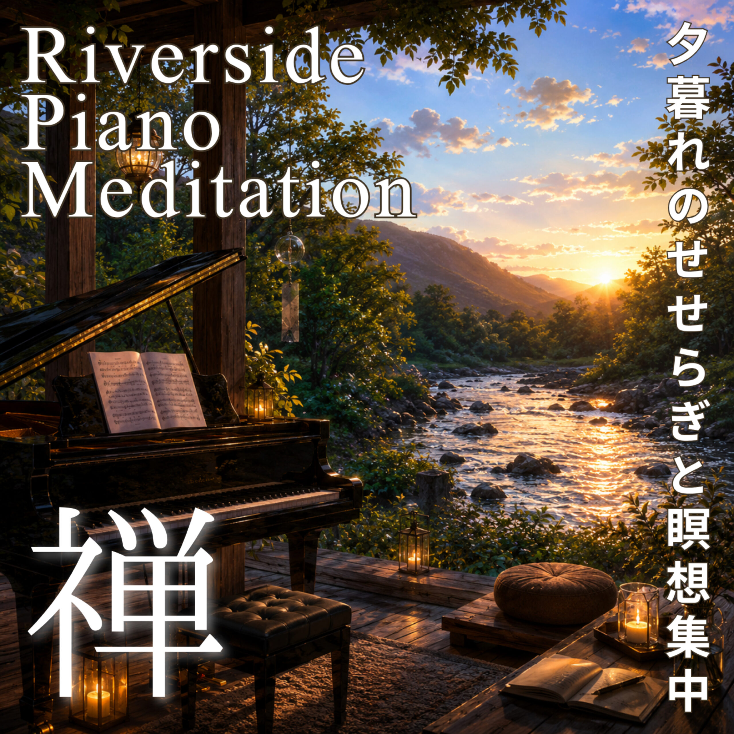Riverside Piano Meditation 夕暮れのせせらぎと瞑想集中