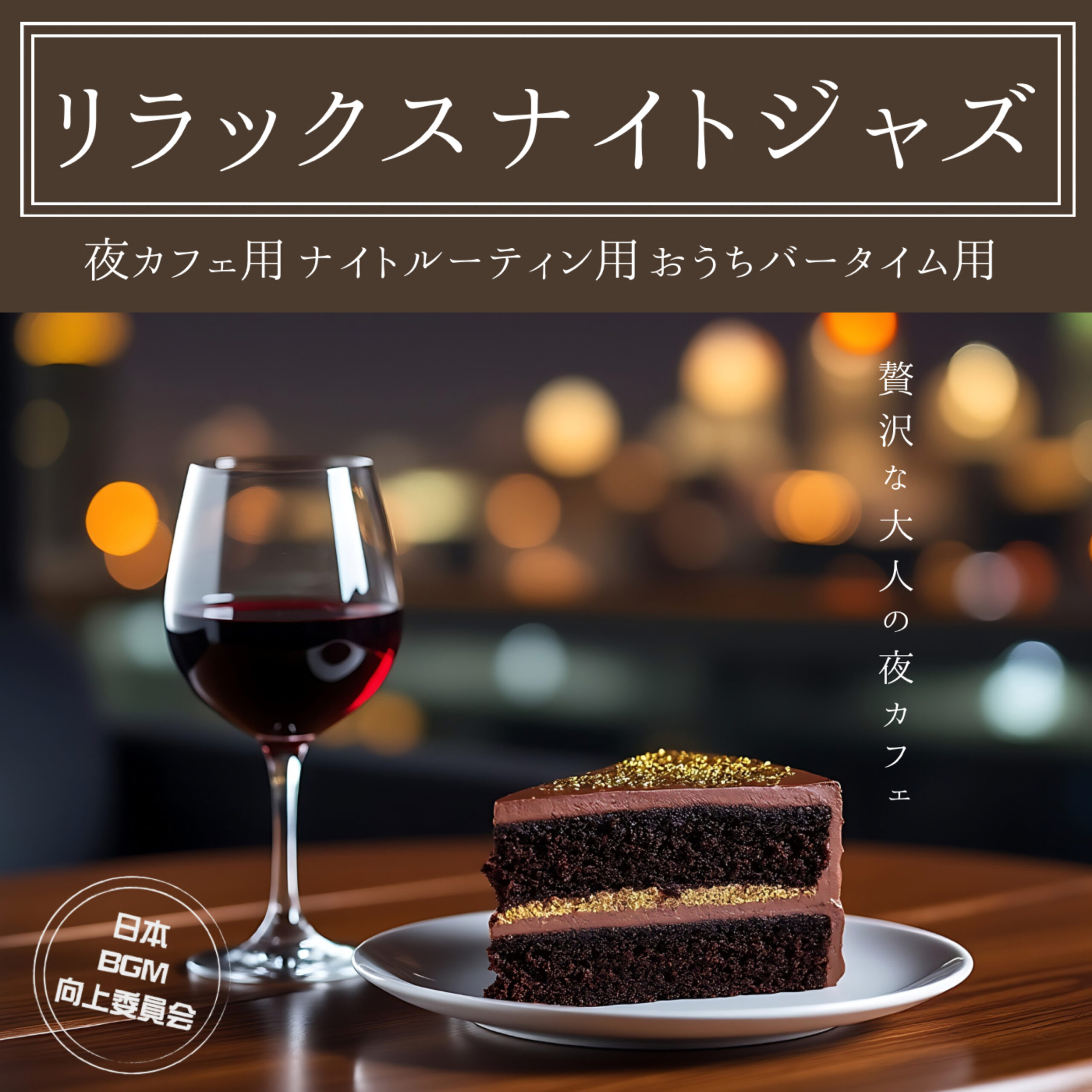 リラックスナイトジャズ 夜カフェ用 ナイトルーティン用 おうちバータイム用
