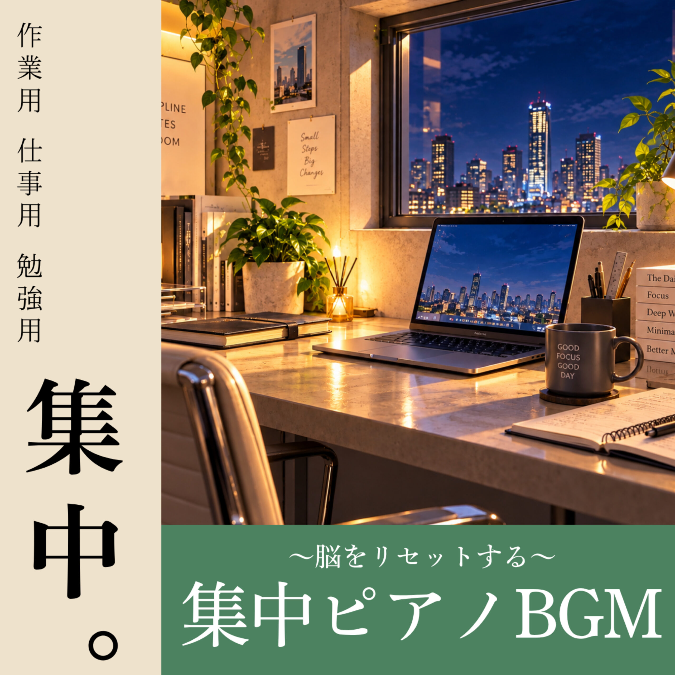 脳をリセットする集中ピアノBGM 作業用 仕事用 勉強用